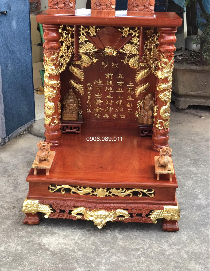 Bộ bàn thờ thần tài hiện đại vàng bát tràng bán tại Hà Nội